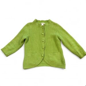 Harold’s Vintage Preppy Green Knit Button Down Cardigan Sweater Size Small